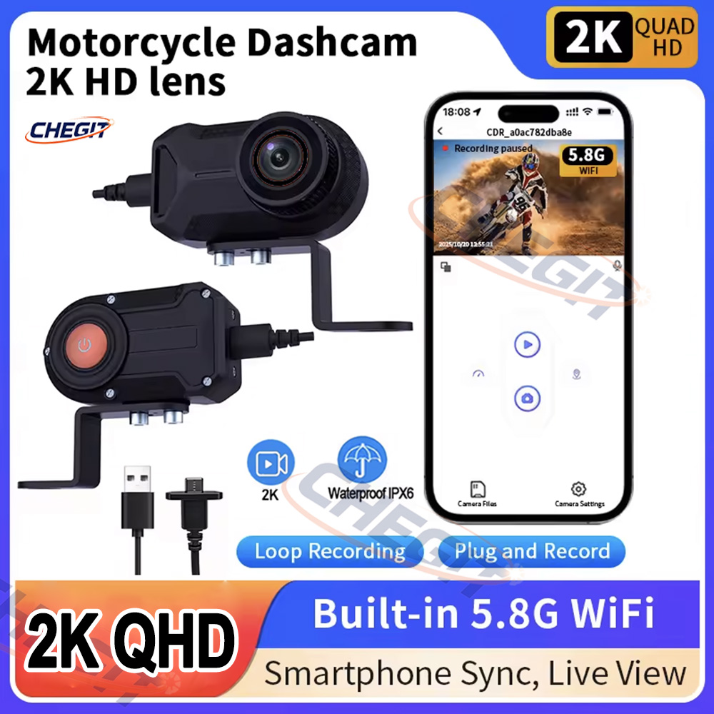 Mountain Biking Videos - DVR per Moto 2K HD WiFi