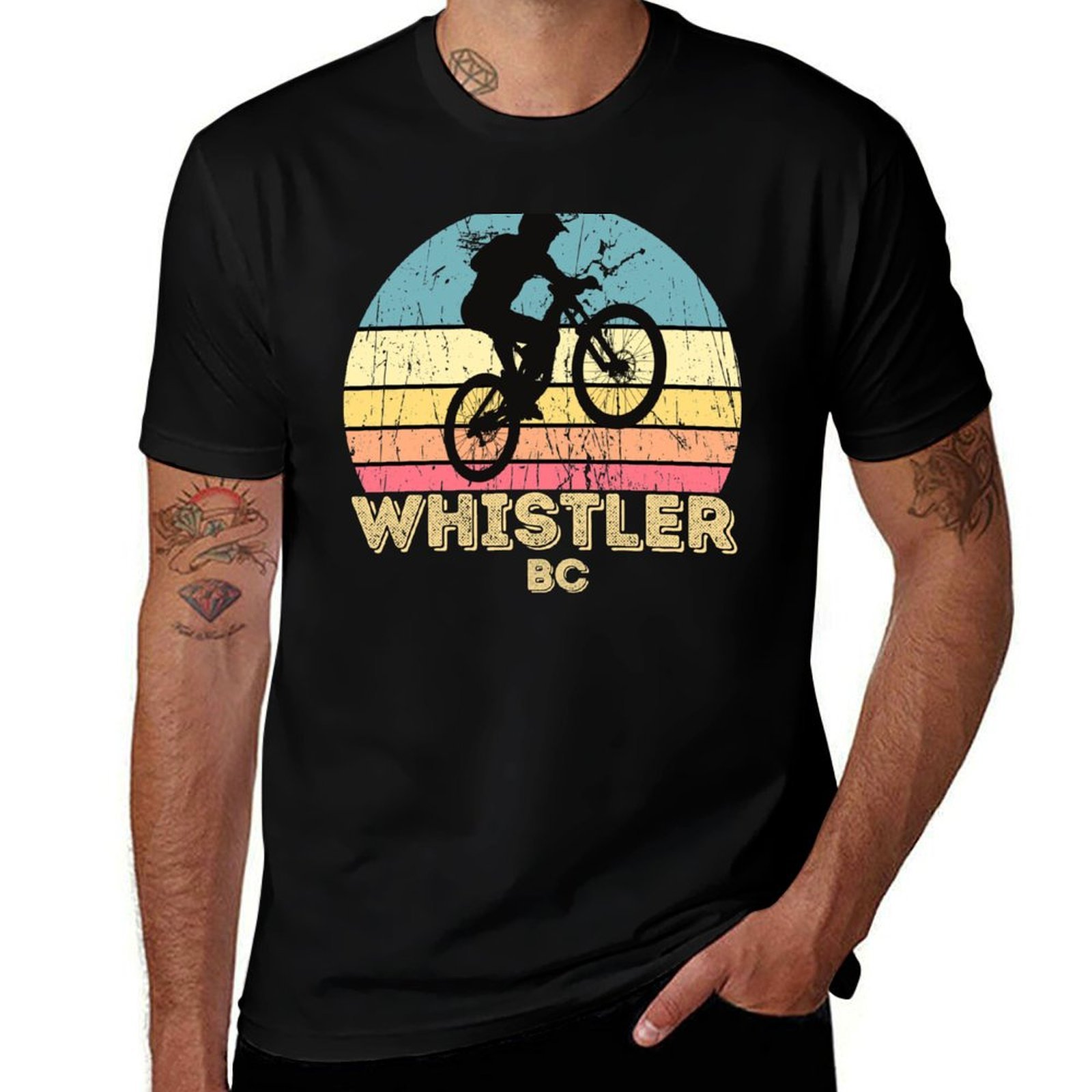 Mountain Biking Whistler - T-shirt da ciclismo in montagna di