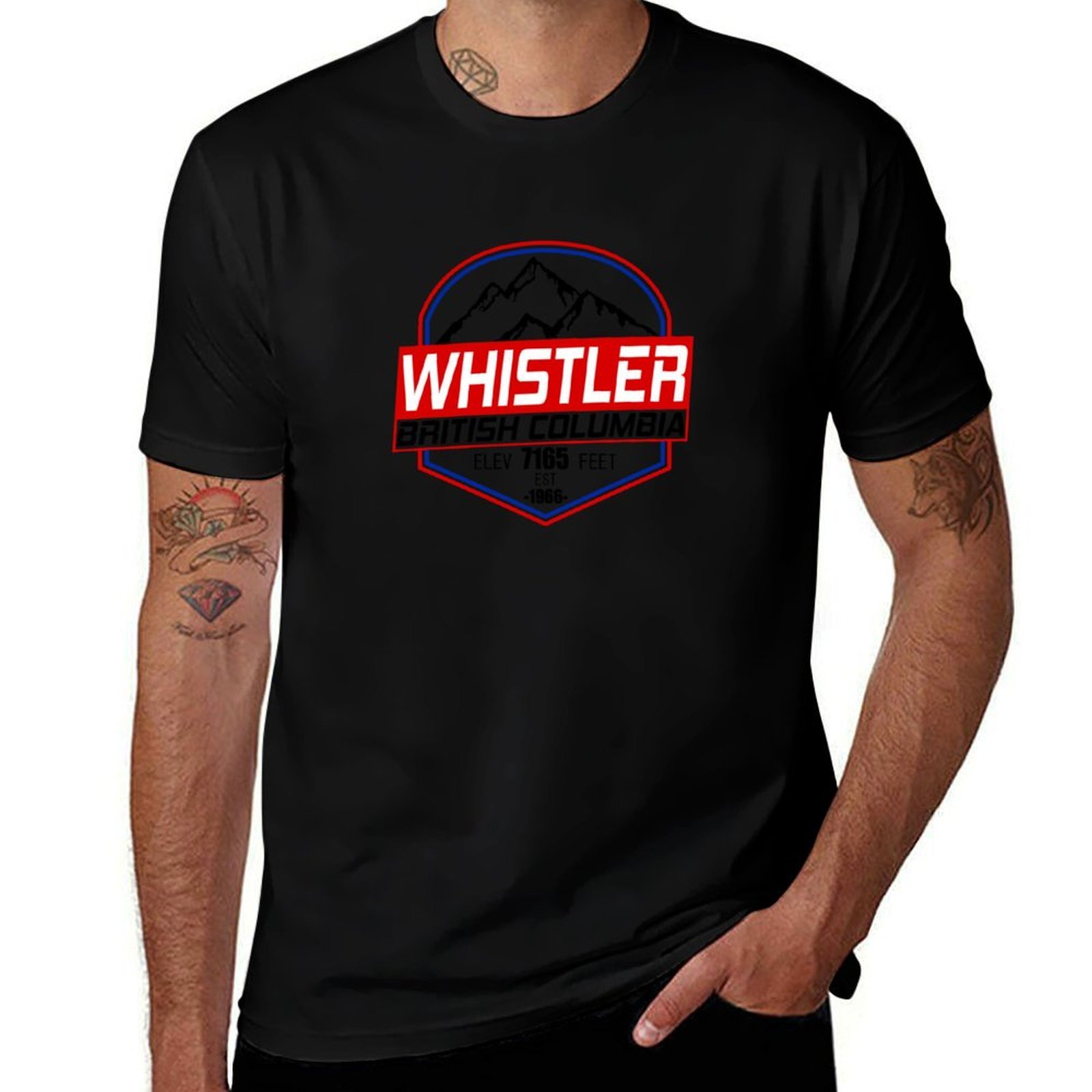 Mountain Biking Whistler - T-shirt Ski Whistler B.C Canada, paradiso